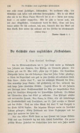 136-161 Die Geschichte eines unglücklichen Fürstensohnes
