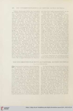 Ein unveröffentlichtes Altarwerk Alfred Rethels