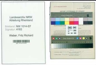 Entnazifizierung Fritz Richard Weber , geb. 27.04.1901 (Kellner)