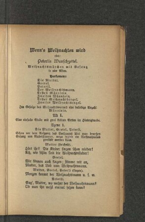 Wenn's Weihnachten wird oder Peterlis Wunschzettel.