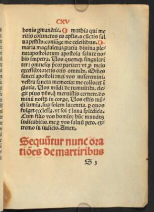 Sequuntur nunc orationes de martiribus