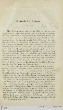 1: Schinkel's Leben
