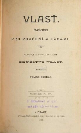 Vlast : revue pro kulturu a život. 13. 1896/97 (1897)
