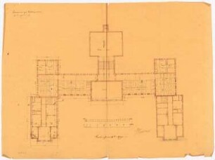 Königliches Lehrerseminar, Hilchenbach: 2. Entwurf: Grundriss 2. OG
