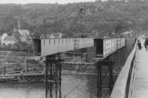 Aufbau Pfaffendorfer Brücke Koblenz/Rhein
