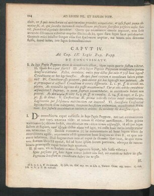 Caput IV. Ad Cap. IV. Legis Pap. Popp. De Concubinatu