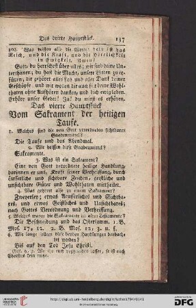 Das vierte Hauptstueck: Vom Sakrament der heiligen Taufe