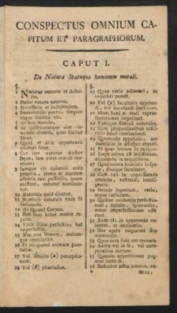 Conspectus Omnium Capitum Et Paragraphorum.
