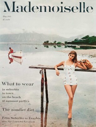 Modeaufnahme, Modell Elsa Martinelli, Tearsheet Cover (Mademoiselle)