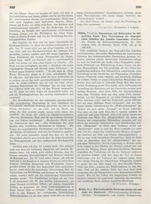 230-232 [Rezension] Weller, Karl, Württembergische Kirchengeschichte bis zum Ende der Stauferzeit