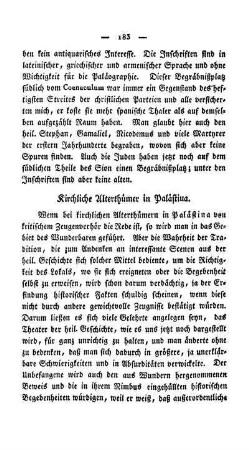 Kirchliche Alterthümer in Palästina