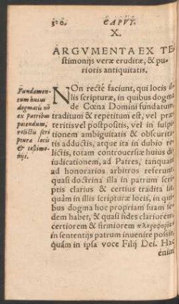 X. Argumenta Ex Testimoniis verae eruditae, & purioris antiquitatis.