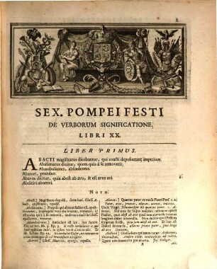 Sex. Pompei Festi et Mar. Verrii Flacci de verborum significatione libri 20
