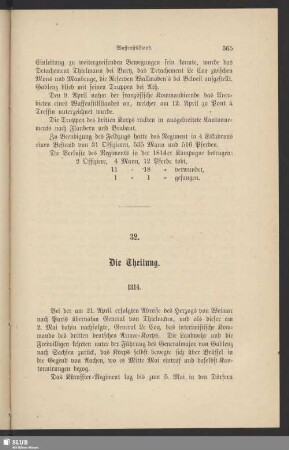 32. Die Theilung