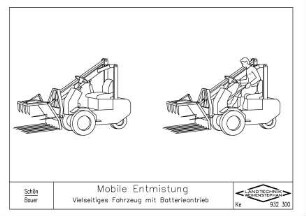 Mobile Entmistung. Vielseitiges Fahrzeug mit Batterieantrieb