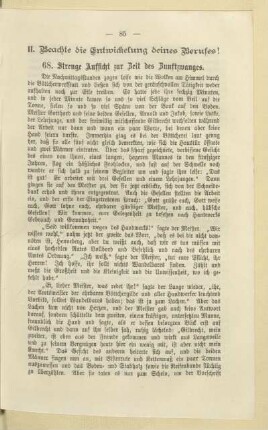 II. Beachte die Entwicklung deines Berufes!