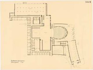 Stadttheater, Gelsenkirchen: (Lichtpause von Inv.Nr. 35900): Bühnengeschoss 1:200