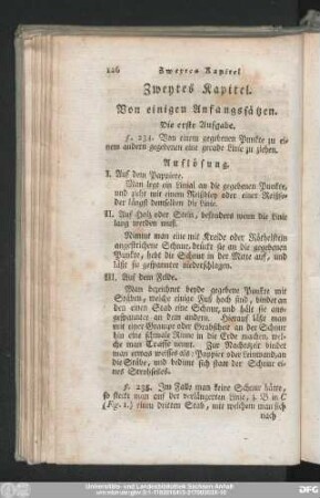 Zweytes Kapitel. Von einigen Anfangssätzen.