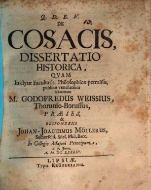De cosacis diss. hist.