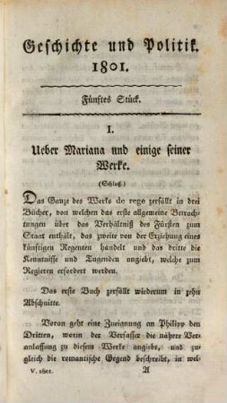 Geschichte und Politik : eine Zeitschrift. 1801,2