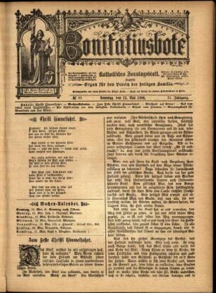 Erste Ausgabe vom Sonntag, den 15. Mai 1904.