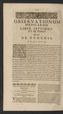 Liber Septimus, Et Ultimus: Qui agit De Venensis.