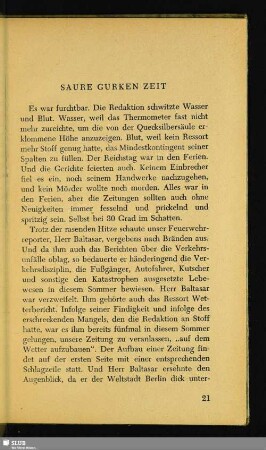 Saure Gurken Zeit
