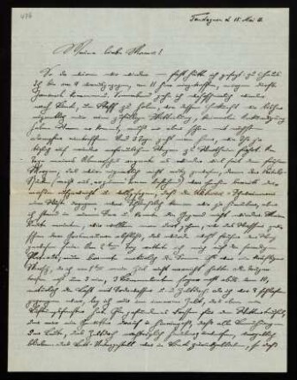 Brief an Mama, 15.05.1911, Tendaguru