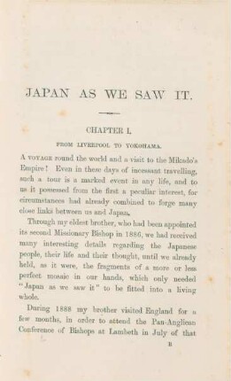 Chapter I. From Liverpool to Yokohama
