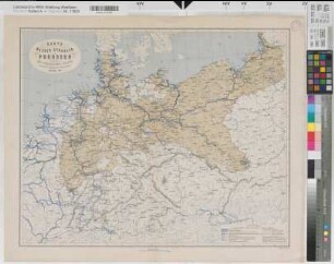 Preußen (Königreich) Wasserstraßen Übersichtskarte 1891 1 : 2 000 000 51 x 64 Lithographisches Institut, Berlin B Nr. 528