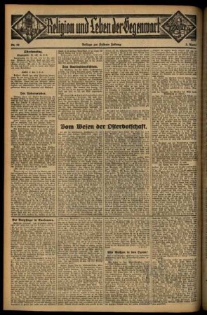 Zweite Ausgabe vom Sonntag, den 05. April 1931.