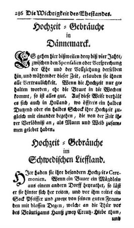 Hochzeit-Gebräuche in Dännemarck.