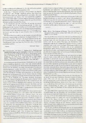 901-902 [Rezension] Anabaptistes et dissidents au XVIe siècle