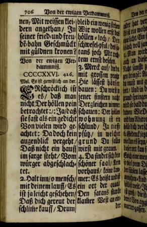 Von der ewigen Verdammniß. - Nützliche Todts-Betrachtung.