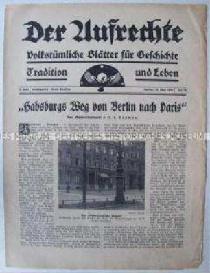 Nationalistische Fachzeitung für Geschichte "Der Aufrechte" mit einem Beitrag über den Historiker Leopold von Ranke