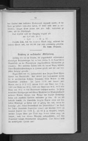Nachtrag zu vorstehender Mittheilung.