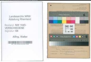 Entnazifizierung Walter Alfing , geb. 22.08.1912 (Friseur)