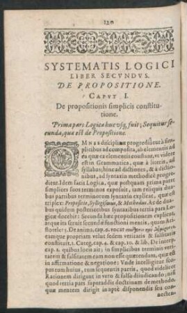 Caput I. De propositionis simplicis constitutione.