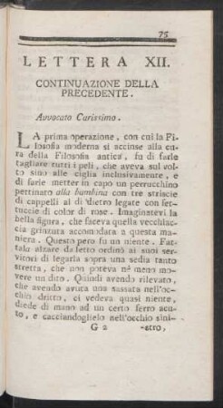 Lettera XII. Continuazione Della Precedente