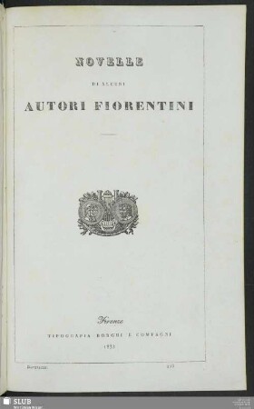 Novelle Di Alcuni Autori Fiorentini