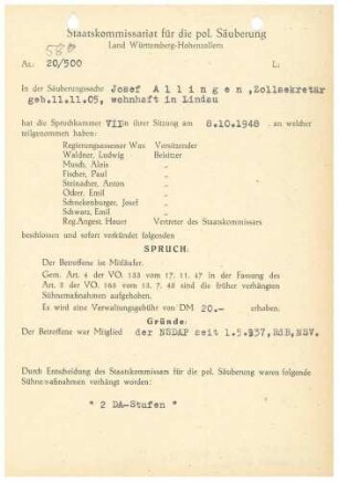 Allinger, Josef