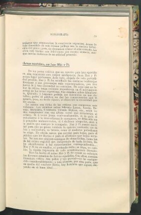 "Letras españolas" , por Juan Más y Pí