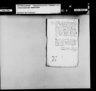 Liasse contenante quelques anciens titres et papiers, qui concernent la halle de Puttelange.