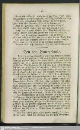 Von dem Hintergebäude