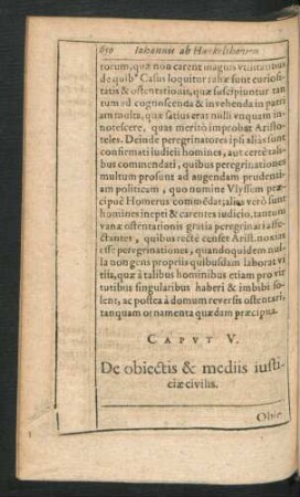 Caput V. De obiectis & mediis iusticiae civilis.
