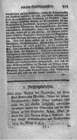 2. Rechtsgelahrheit.