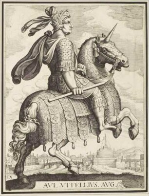 Vitellius (Blatt 9, aus der Serie der Reiterbildnisse der ersten zwölf römischen Kaiser)