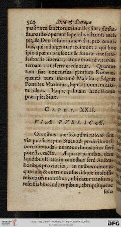 Caput XXII: Viae publicae