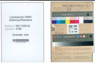 Entnazifizierung Karl Guenster , geb. 25.09.1898 (Monteur)