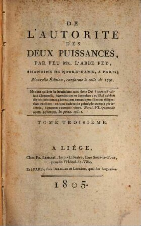 De l'autorité des deux puissances, 3. - 642 S.